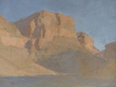 MARTIN YEOMAN. )1953-****) ARR. WADI AT TARIM, EARLY MORNING III, SIGNED AND DATED INDISTINCTLY, OIL