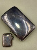 A LATE VICTORIAN SILVER HALLMARKED CIGARETTE CASE WITH GILDED INNER DATED 1901 FOR CHESTER FOR