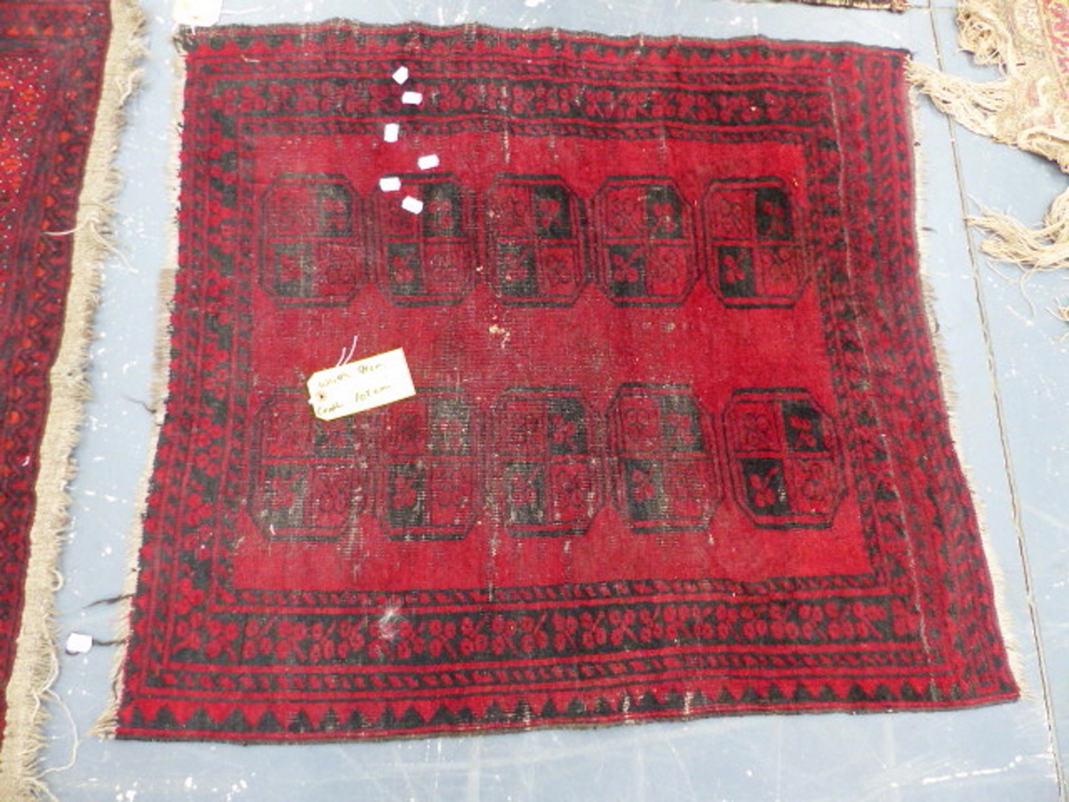 THREE AFGHAN BOKHARA RUGS. LARGEST. 195 x 127cms. (3) - Image 11 of 19