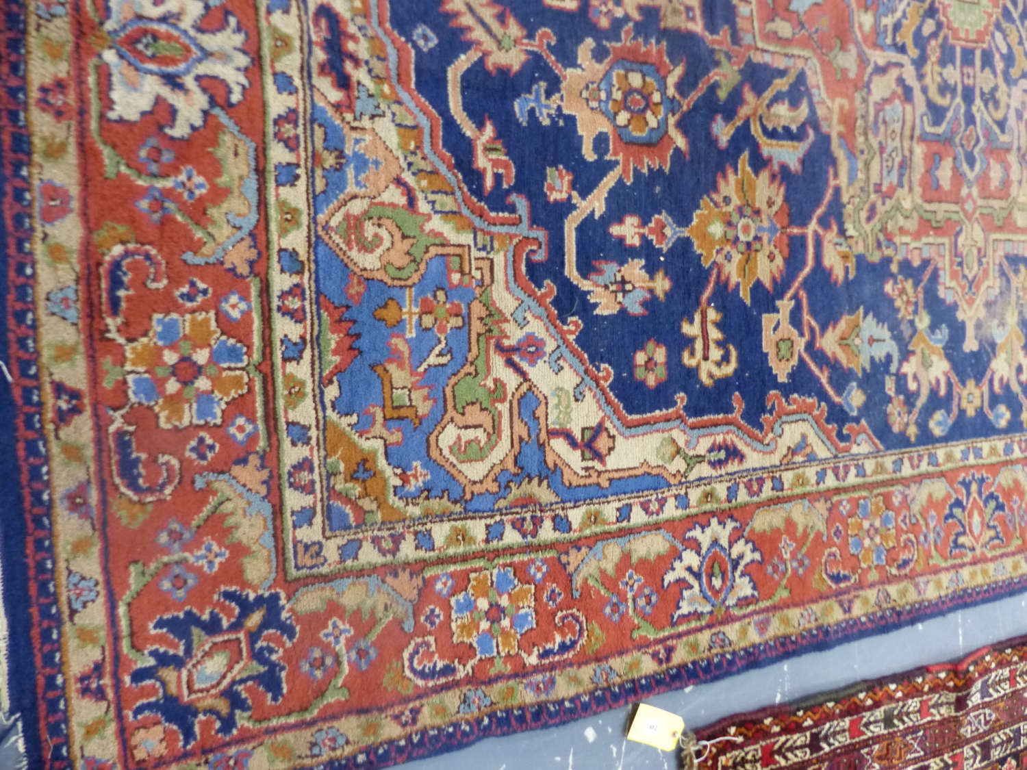 AN ORIENTAL CARPET OF PERSIAN HERIZ DESIGN. 360 x 283cms. - Image 4 of 16