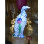 SEVEN HEREND HARLEQUIN ANIMAL FIGURES, THE TALLEST A PENGUIN. H 13cms. THE WIDEST A LIONESS. W