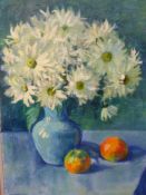RUTH LEIBMAN. (1927-2000) ARR. A FLORAL STILL LIFE SIGNED AND DATED 1993, OIL ON CANVAS LAID DOWN.