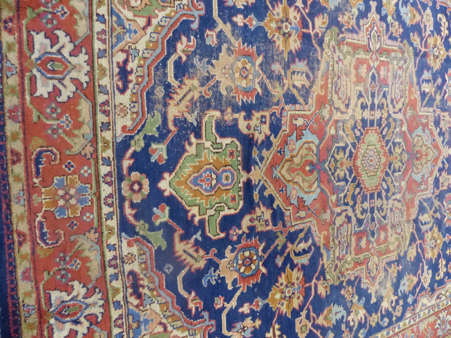 AN ORIENTAL CARPET OF PERSIAN HERIZ DESIGN. 360 x 283cms. - Image 3 of 16