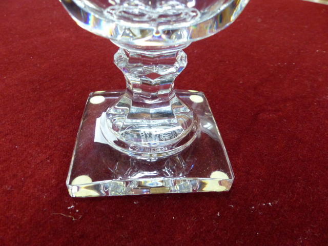 A BACCARAT CLEAR GLASS URN. H 21cms. TOGETHER WITH A TAPERING OCTAGONAL VASE. H 25cms. - Image 6 of 7