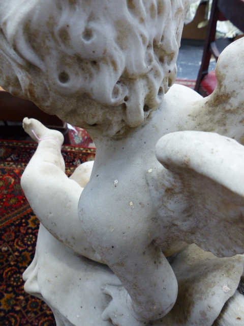 AN ITALIAN MARBLE FIGURE OF A PUTTO, TITLED 'AMOR DEL MARE' BY CESARE LAPINI, FLORENCE, DATED - Image 42 of 62
