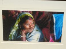 SIX BLACK FRAMED PHOTOGRAPHIC PRINTS FROM 1999-2001 MAINLY OF INDIAN SCENES, EACH INITIALLED IN