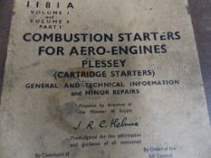 A LARGE COLLECTION OF VINTAGE MILITARY AND CIVILIAN AIRCRAFT SERVICE LOGS AND MAINTENANCE MANUALS,