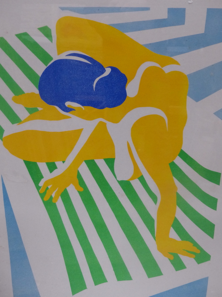 R.L.WILSON. (****-****) ARR. RECLINING NUDE, PENCIL SIGNED COLOUR PRINT, UNFRAMED. 102 x 76cms. - Image 3 of 6