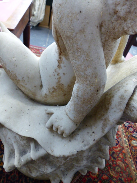 AN ITALIAN MARBLE FIGURE OF A PUTTO, TITLED 'AMOR DEL MARE' BY CESARE LAPINI, FLORENCE, DATED - Image 41 of 62