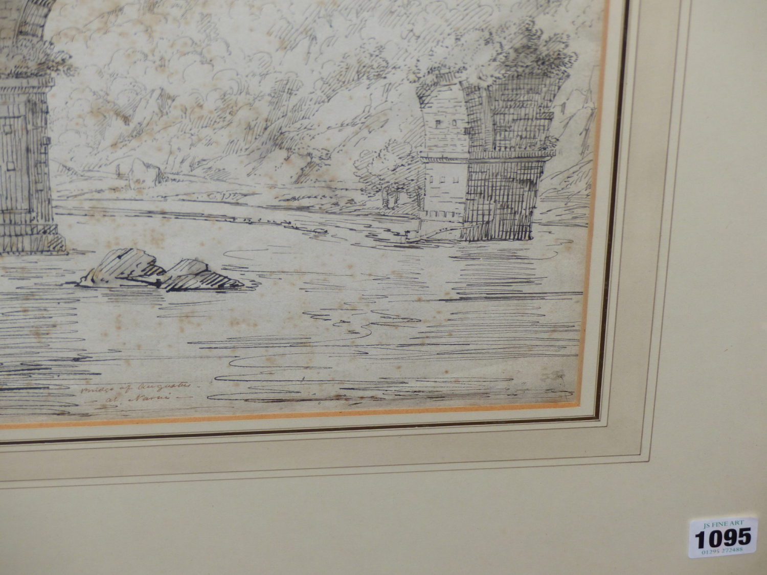 18th/19th.C.ENGLISH SCHOOL. AN ITALIANATE RIVER VIEW, INDISTINCTLY INSCRIBED AND DATED, PEN AND - Image 4 of 6