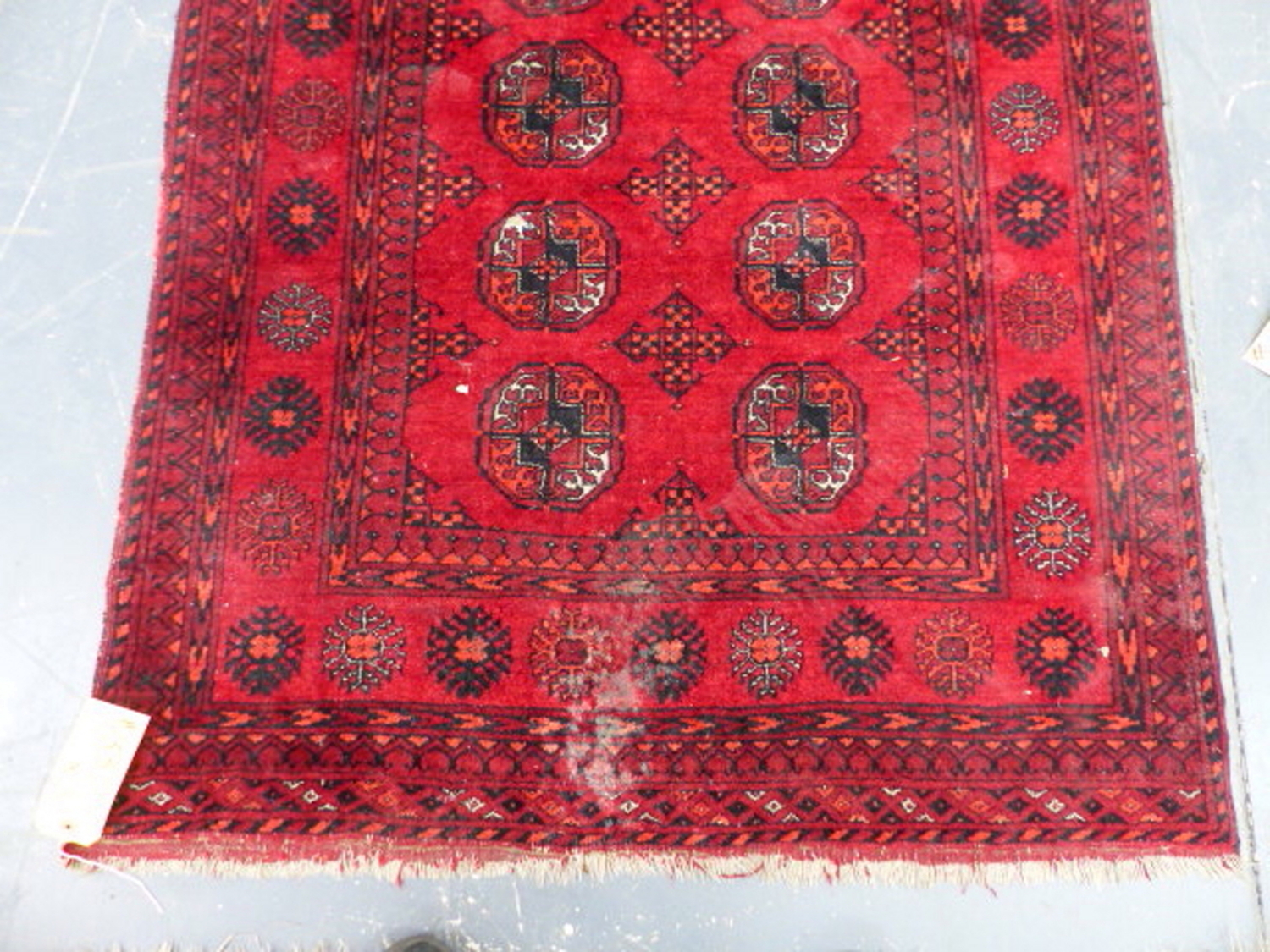 THREE AFGHAN BOKHARA RUGS. LARGEST. 195 x 127cms. (3) - Image 15 of 19