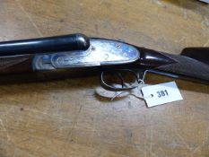 SHOTGUN URGARTECHEA 12G SIDE BY SIDE SIDELOCK EJECTOR SERIAL NUMBER 160189 ( STOCK NO. 3399)