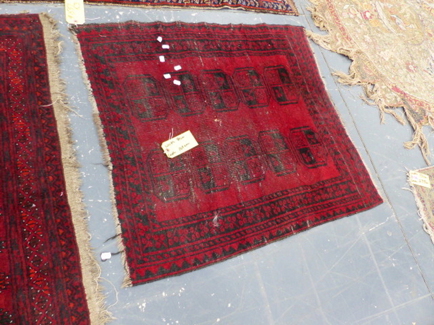 THREE AFGHAN BOKHARA RUGS. LARGEST. 195 x 127cms. (3) - Image 3 of 19