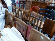 VARIOUS ANTIQUE AND LATER DINING CHAIRS.