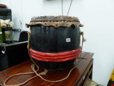 AN ORIENTAL DRUM.