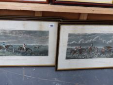 A SET OF FOUR HUNTING PRINTS.