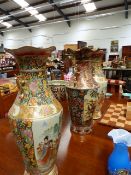 THREE LARGE ORIENTAL VASES.