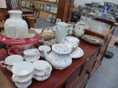 A ROYAL ALBERT TEASET AND OTHER CHINAWARES.