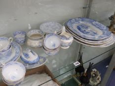 VARIOUS BLUE AND WHITE CHINAWARES.