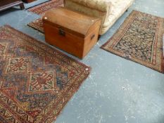 TWO ANTIQUE RUGS.