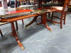 A MAHOGANY COFFEE TABLE.