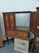 A LATE VICTORIAN SIDE CABINET.