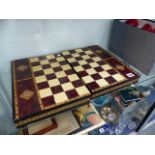 A VINTAGE CHESS BOARD.