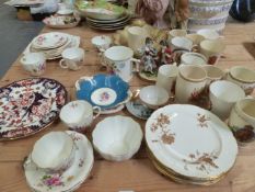 CROWN DERBY TEASET, IMARI PLATE AND OTHER CHINAWARES.