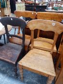 FIVE VICTORIAN DINING CHAIRS.