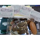 VARIOUS COINS, MOTOR FUEL COUPONS, ETC.