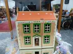 A DOLLS HOUSE AND FITTINGS.