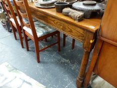 AN OAK REFECTORY TABLE.