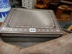 A MOORISH INLAID BOX.