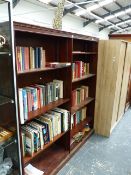 A LARGE MAHOGANY BOOKCASE.