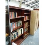 A LARGE MAHOGANY BOOKCASE.