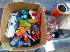 VINTAGE TOYS TO INCLUDE MARBLES, DIE CAST, BRITAINS LTD, ETC.