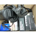 VINTAGE CAMERAS AND ACCESSORIES TO INCLUDE SAMSUNG, NIKON, POLAROID ETC.