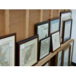 A QTY OF FRAMED MAPS.