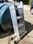 A FOLDING ALUMINIUM LADDER.