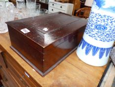 A 19th.C.TEAK BOX.