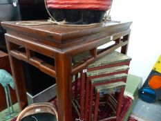 AN ORIENTAL SIDE TABLE.