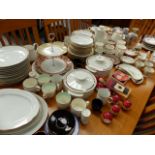 A GERMAN PORCELAIN DINNER SERVICE AND OTHER CHINAWARES.