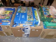 A LARGE QTY OF JIGSAW PUZZLES.