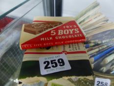 AN ANTIQUE FRYS CHOCOLATE BAR.