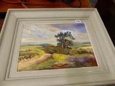 AN OIL ON BOARD SIGNED R J HULBERT.