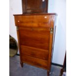 A FRENCH WALNUT SECRETAIRE CABINET.