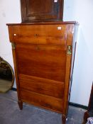 A FRENCH WALNUT SECRETAIRE CABINET.