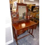 A VICTORIAN PINE DRESSING TABLE.