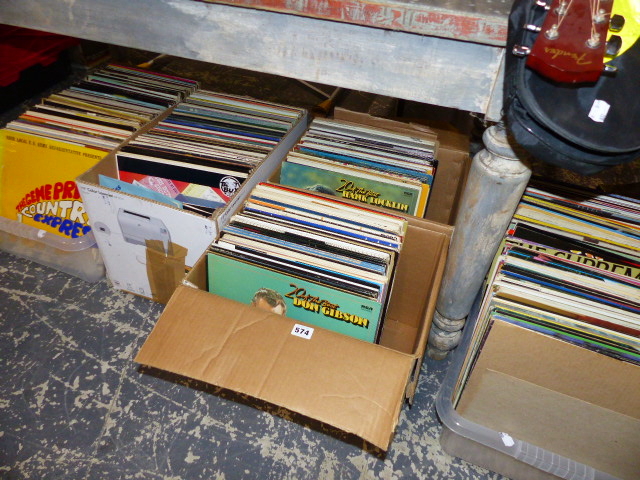 AN EXTENSIVE COLLECTION OF RECORD ALBUMS.
