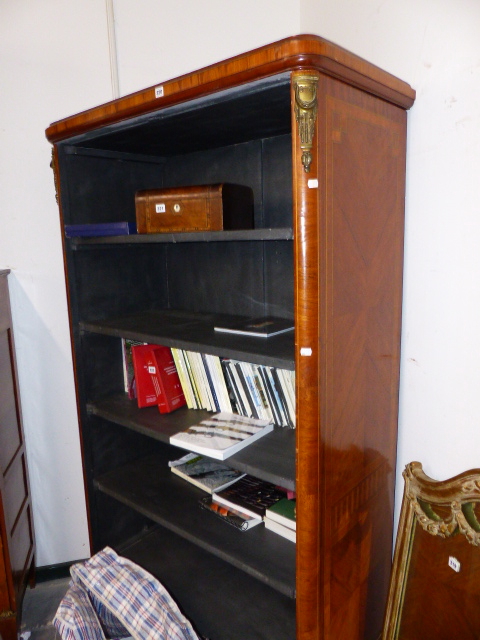 A FRENCH SHELVED CABINET.